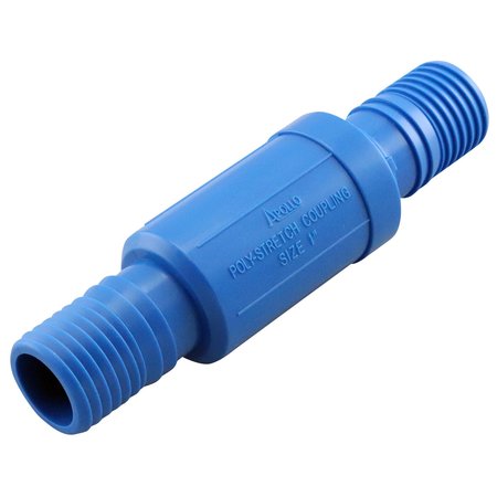APOLLO BY TMG 1 in. Blue Twister Polypropylene Telescoping Poly Pipe Repair Insert Coupling ABTSLC1